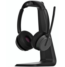 Micro-casque sans fil Bluetooth EPOS IMPACT 1061 ANC avec sa base de chargement à induction (1001131)