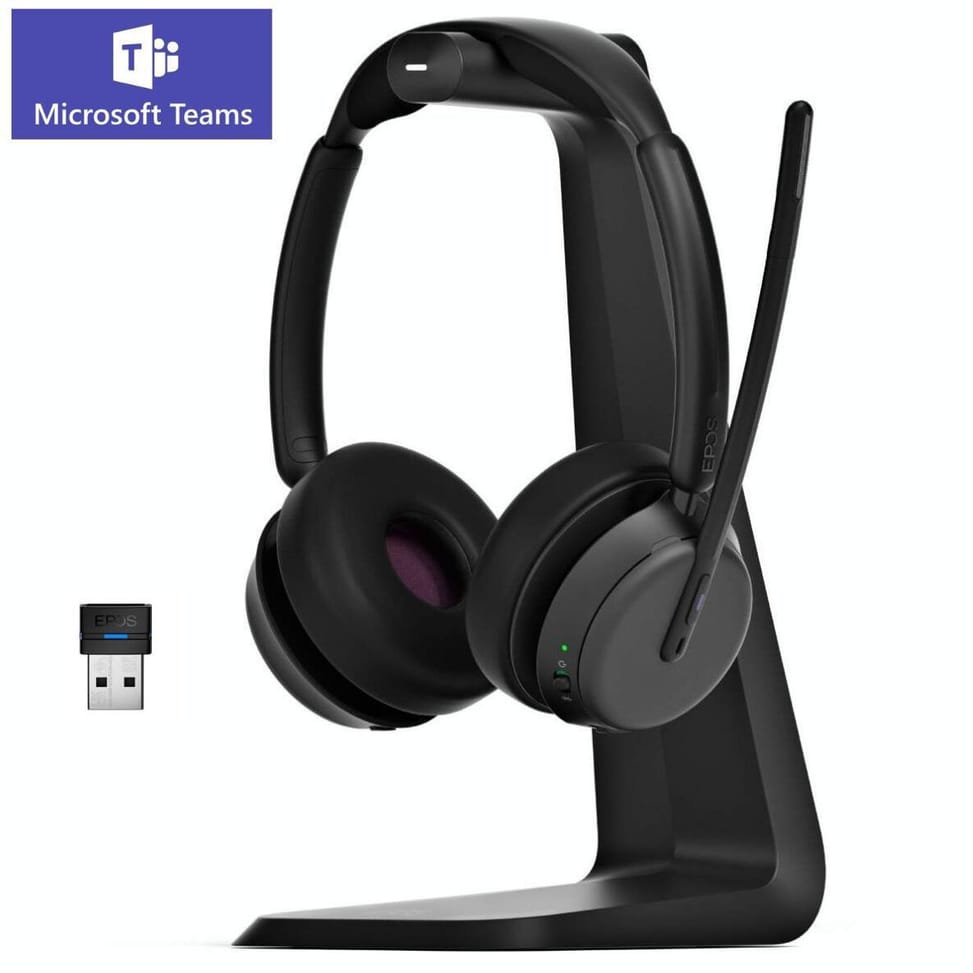 EPOS IMPACT 1061T ANC Wireless Bluetooth Headset with Inductive Charging Stand (1001171) — image 1