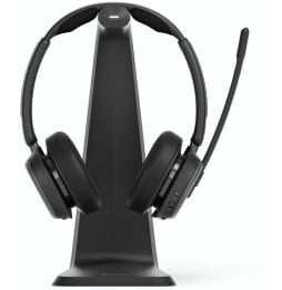 Micro-casque sans fil Bluetooth EPOS IMPACT 1061T ANC avec sa base de chargement à induction (1001171)