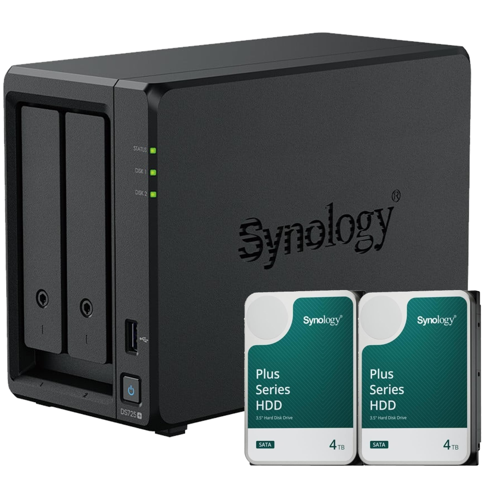 Pack Serveur NAS 2 baies Synology DiskStation® DS725+ Start 8 To (2x4 To)
