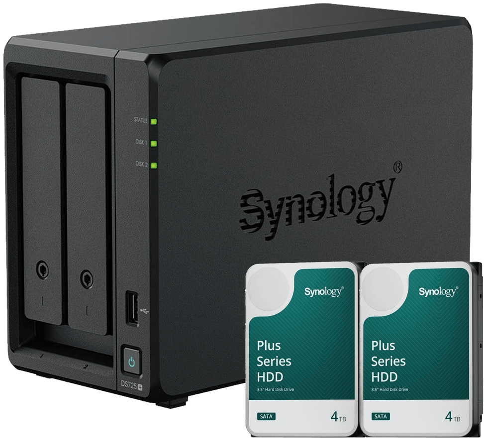 Synology DiskStation® DS725+ Start 2-Bay NAS Server Bundle 8 TB (2x4 TB) — image 1