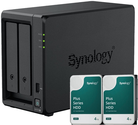Pack Serveur NAS 2 baies Synology DiskStation® DS725+ Start 8 To (2x4 To)