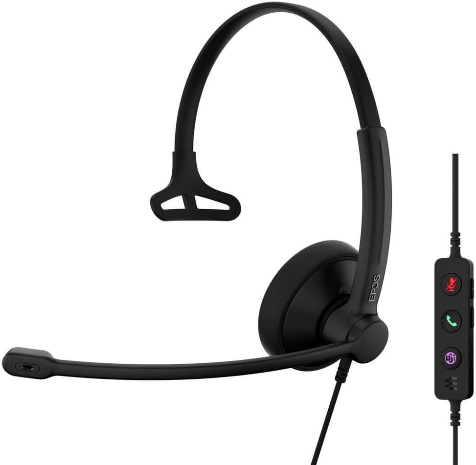 Micro-casque filaire Epos Impact 100 MS monaural USB-C et USB-A (1001419) — image 3