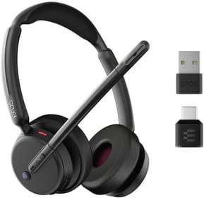 Micro-casque sans fil Bluetooth Epos Impact 500 MS UC ANC WL USB-C avec un adaptateur USB-A (1001490)