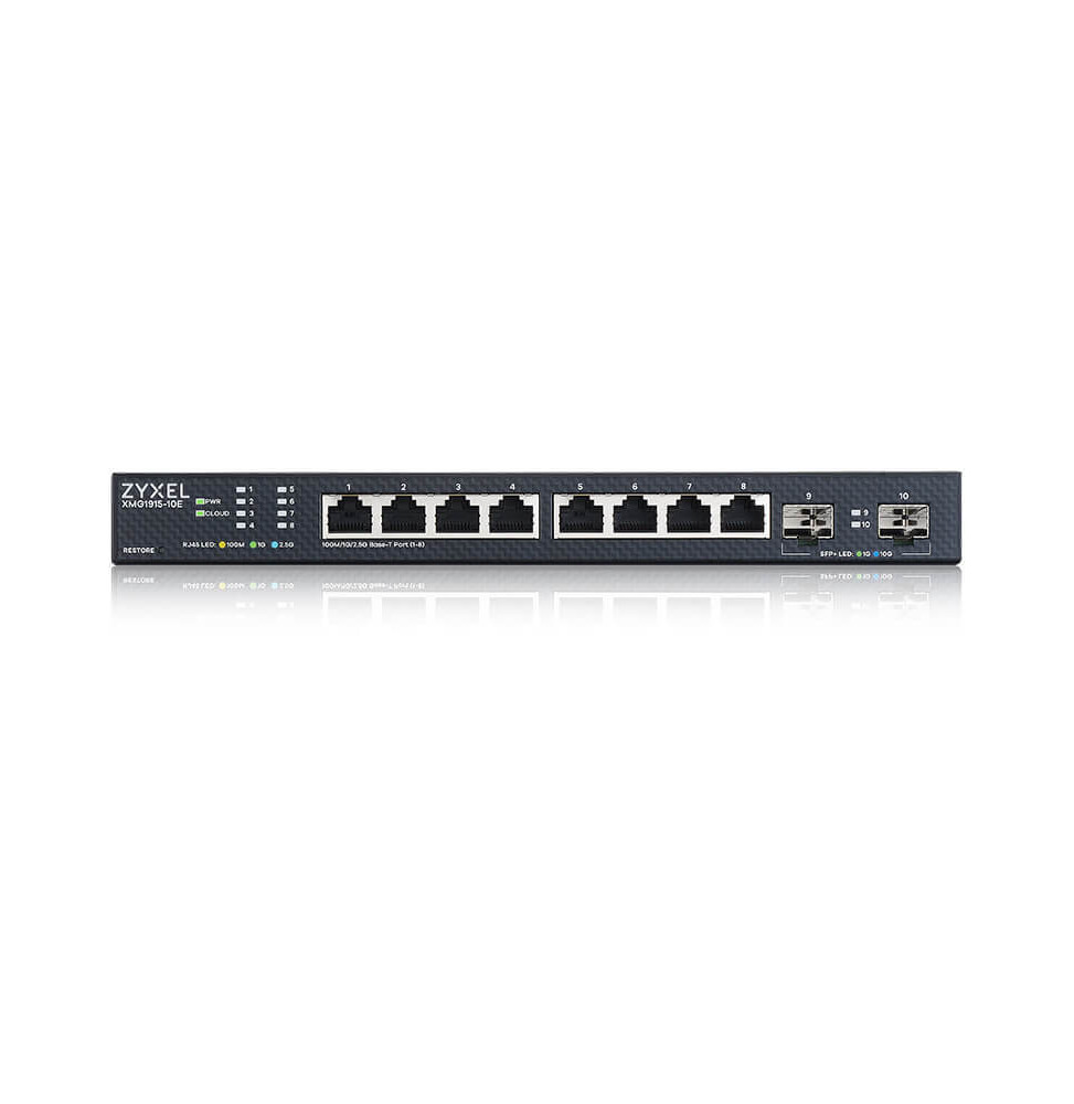 Switch Administrable Zyxel XMG1915-10EP - 8 ports 2.5GbE avec 2 Uplink SFP+ / PoE++ (XMG1915-10EP-EU0101F)