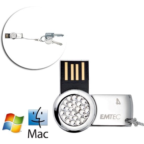 Mini Clé USB 2.0 Emtec S350 pour Elle - 4 GB