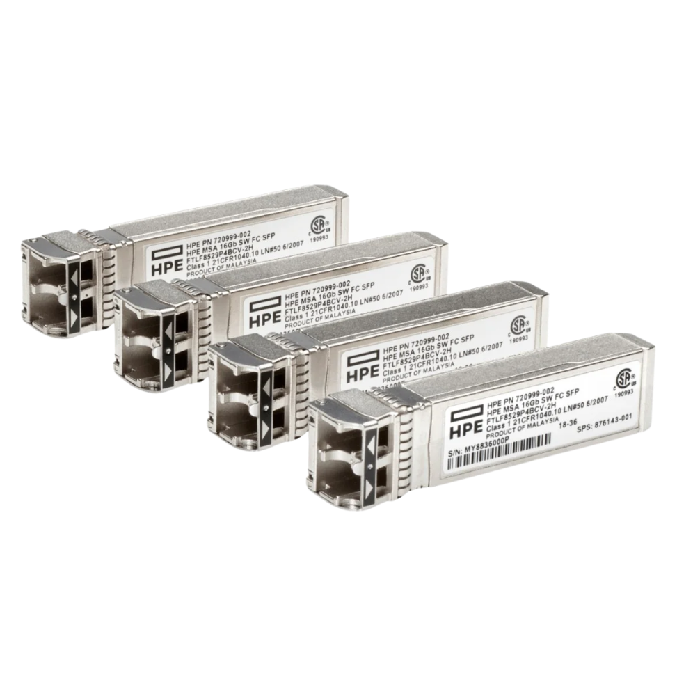Émetteur-récepteur HPE MSA 16 Gb Fibre Channel SFP+ à ondes courtes (pack de 4) (C8R24B)