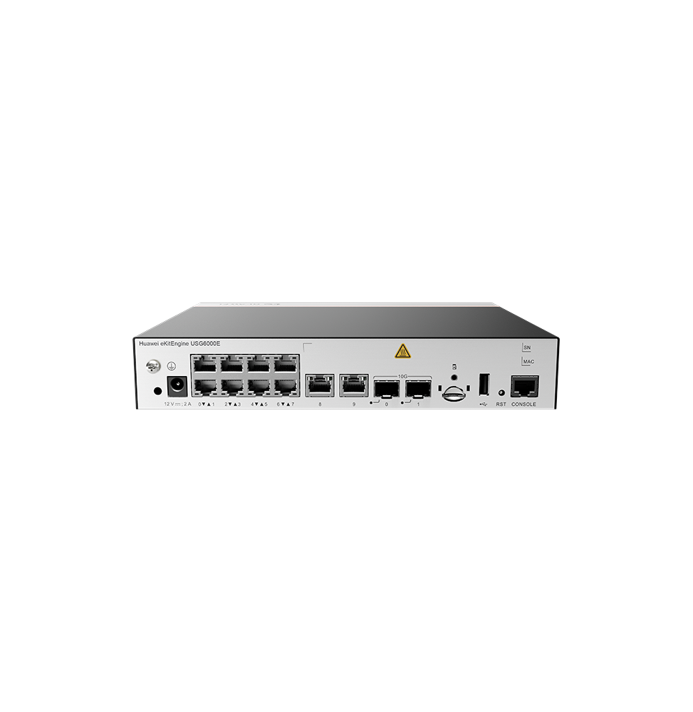 Pare-feu Huawei USG6000E-S03-AC 10 ports Gigabit / 2 ports 10GE SFP+ (02355YXH)