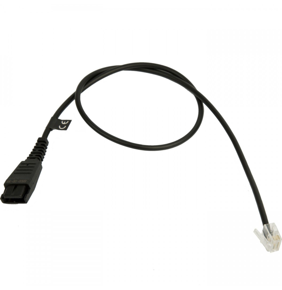Câble Jabra LINK MOD RJ 45 QD droit pour Aastra 70 & 80 et Innovaphone IP230 (8800-00-88)
