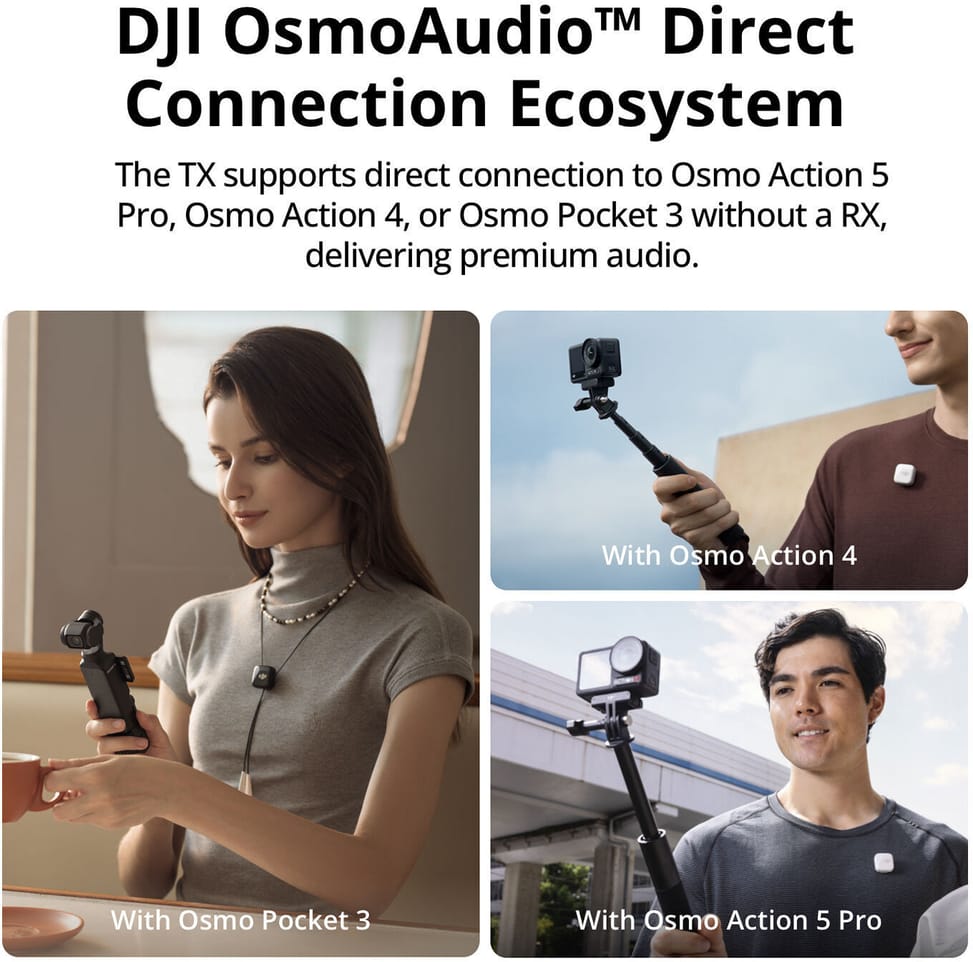 Microphone sans fil DJI Mic Mini pour caméra et smartphone (2 personnes) (CP.RN.00000433.01) — image 3