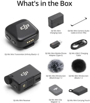 Microphone sans fil DJI Mic Mini pour caméra et smartphone (2 personnes) (CP.RN.00000433.01) — image 6