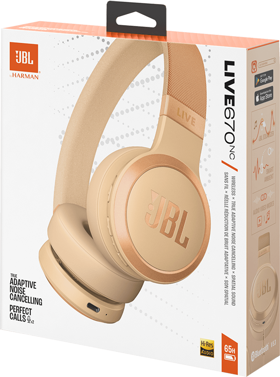 سماعة رأس Bluetooth JBL Live 670 NC - رملي (1200130005060) — صورة 10