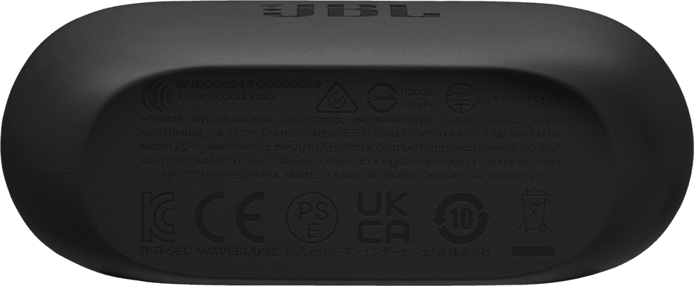 سماعات أذن Bluetooth JBL Wave Buds 2 TWS أسود (1200130015373) — صورة 9