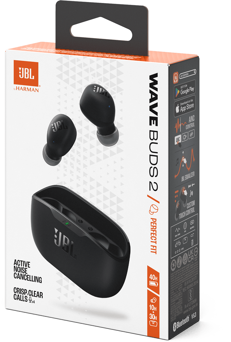 Écouteurs Bluetooth JBL Wave Buds 2 TWS Noir (1200130015373) — image 10