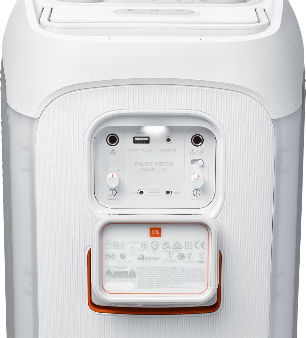 مكبر صوت Bluetooth محمول JBL Partybox Club 120 أبيض (1200130019128) — صورة 9
