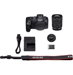 Appareil photo hybride Canon EOS R8 + Objectif RF24-105 F4-7.1 IS STM (5803C095)