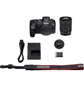 Appareil photo hybride Canon EOS R8 + Objectif RF24-105 F4-7.1 IS STM (5803C095)