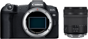 Appareil photo hybride Canon EOS R8 + Objectif RF24-105 F4-7.1 IS STM (5803C095)