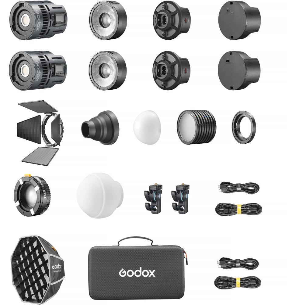 Kit de 2 lumières LED Godox RS60R 2K RGB monolight (6952344240434)