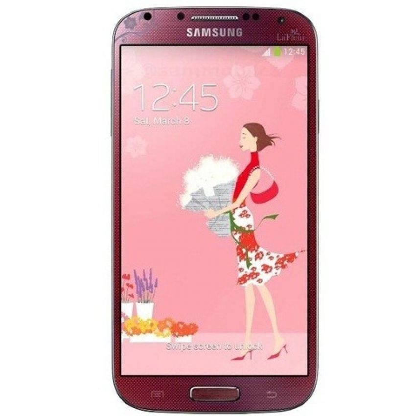 Smartphone SAMSUNG Galaxy S4 Mini - Fleur edition + Pack de 2 étuis orange & vert Offerts