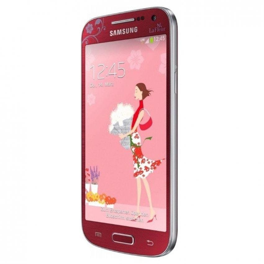 Smartphone SAMSUNG Galaxy S4 Mini - Fleur edition + Pack de 2 étuis orange & vert Offerts