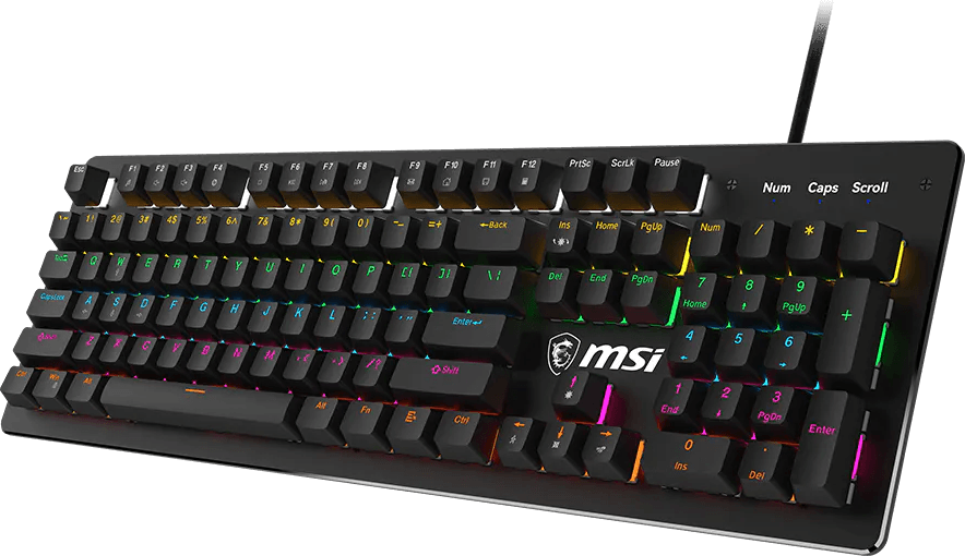 لوحة مفاتيح ميكانيكية للألعاب بإضاءة خلفية MSI FORGE GK300 BLUE - AZERTY — صورة 4