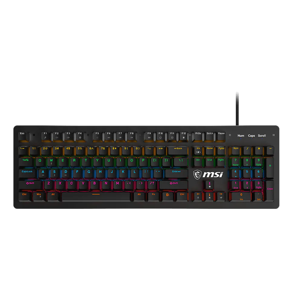 Clavier gaming rétroéclairé mécanique MSI FORGE GK300 BLUE - AZERTY
