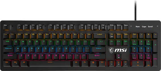 Clavier gaming rétroéclairé mécanique MSI FORGE GK300 BLUE - AZERTY