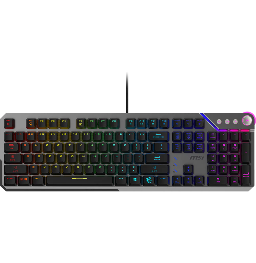 Clavier gaming rétroéclairé mécanique MSI STRIKE 600 SILENT - AZERTY