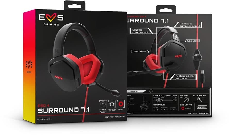 Energy Sistem ESG 4 Surround 7.1 Gaming Headset Red - USB — image 5