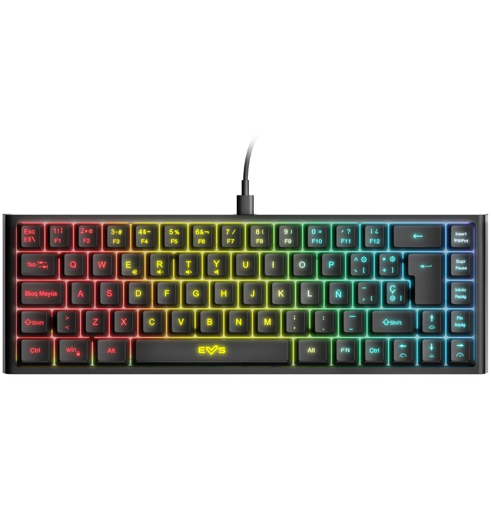 Clavier gaming rétroéclairé Energy Sistem ESG K4 Kompact RGB USB-C (AZERTY)