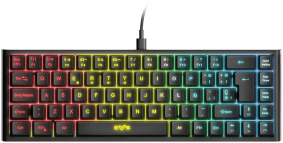 Clavier gaming rétroéclairé Energy Sistem ESG K4 Kompact RGB USB-C (AZERTY)