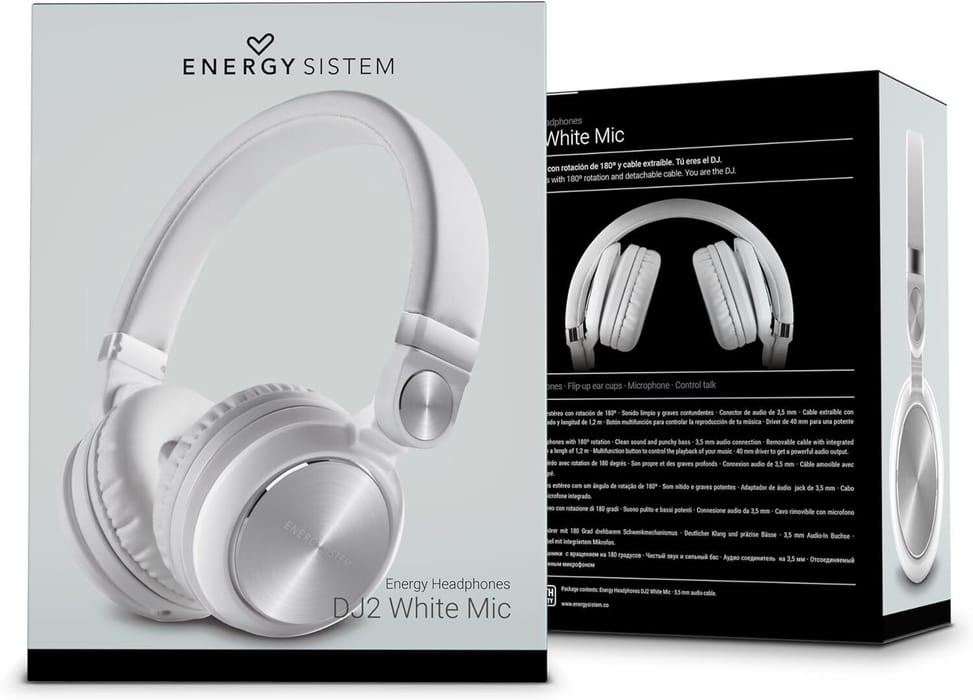 Casque Energy Sistem DJ2 avec Micro Blanc - Jack 3,5 mm (8432426426737) — image 6