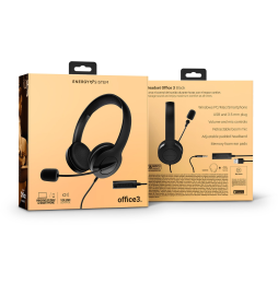 Casque Energy Sistem Office 3 Noir - Jack 3,5 mm / USB (8432426452033)