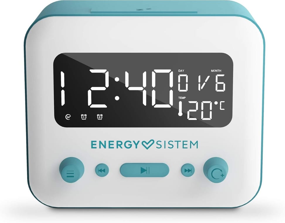 مكبر صوت محمول Bluetooth Energy Sistem Clock Speaker 2 أزرق سماوي (8432426451265) — صورة 3