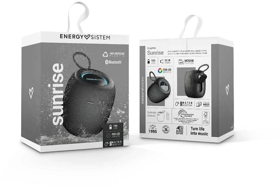 مكبر صوت محمول Bluetooth Energy Sistem Sunrise جرافيت (8432426457885) — صورة 5