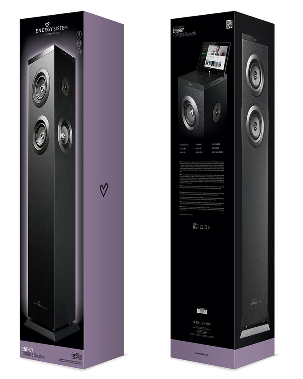 Energy Sistem Tower 8 Bluetooth 2.1 (RMS: 100W, USB/SD, Radio FM)