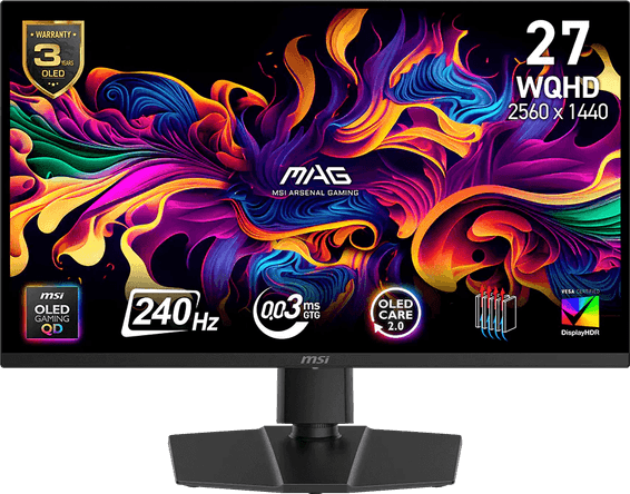 Écran Gaming 27" WQHD MSI MAG 273QP QD-OLED X24 (9S6-3CE69H-010)