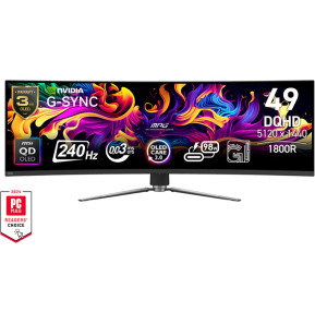 Écran incurvé Gaming 49" DQHD MSI MPG 491CQPX...