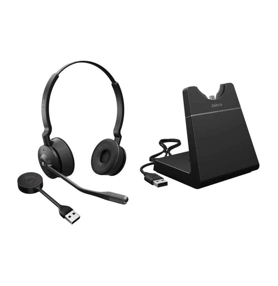 Micro-casque Jabra Engage 55 SE Stéréo UC avec Link400a + support de charge (9659-415-111)