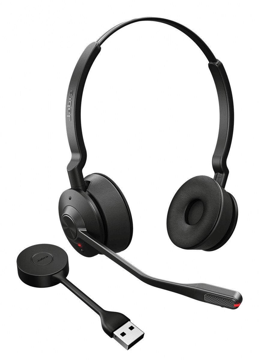 سماعة رأس بميكروفون لاسلكية Jabra Engage 55 SE ستيريو UC مع مستقبل USB-A (9659-410-111) — صورة 1
