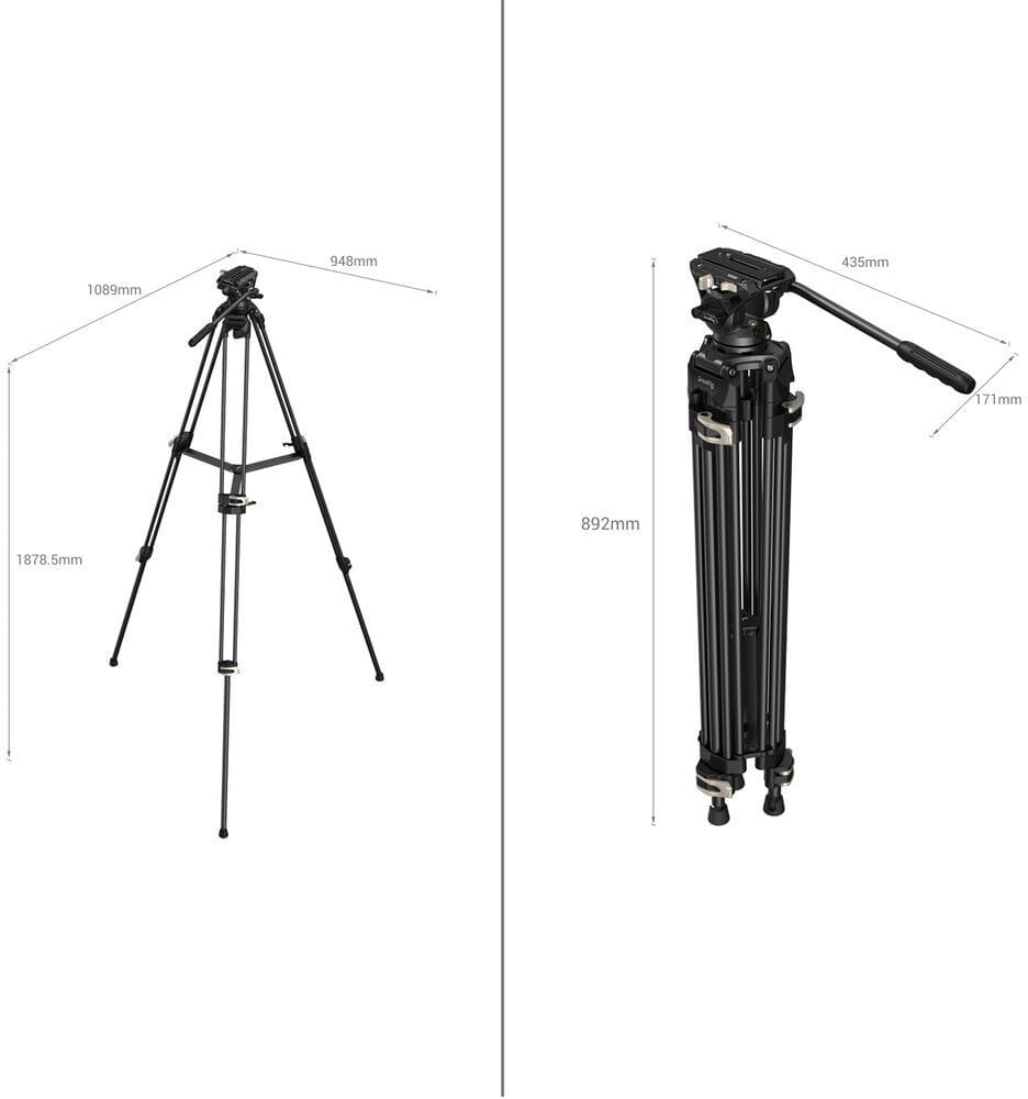 Trépied Vidéo robuste SmallRig AD-01 avec tête fluide (6941590013466) — image 9