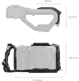 Kit cage SmallRig 5657 pour Canon EOS C50 avec extension de poignée XLR (6941590026466)
