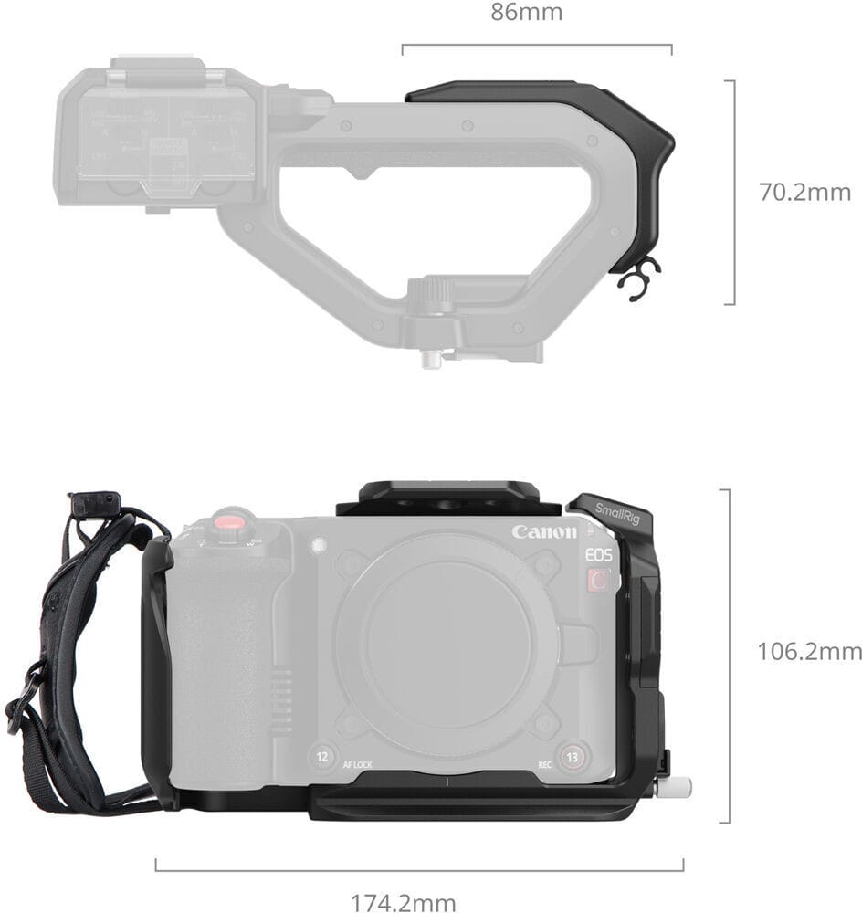 Kit cage SmallRig 5657 pour Canon EOS C50 avec extension de poignée XLR (6941590026466) — image 3
