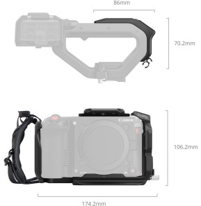 Kit cage SmallRig 5657 pour Canon EOS C50 avec extension de poignée XLR (6941590026466)