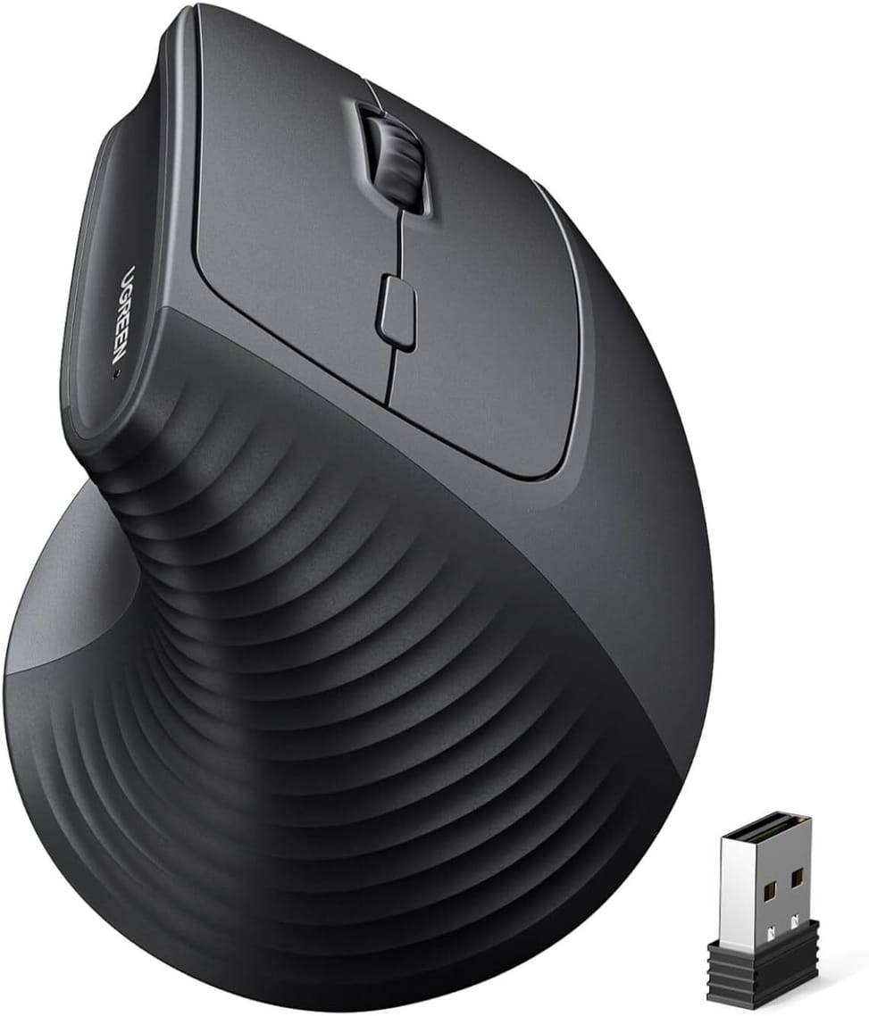 Ugreen Vertical M571 Ergonomic 2.4GHz Wireless Mouse - Black (55916) — image 1