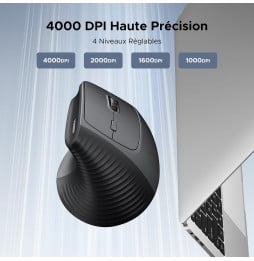 Souris sans fil Ugreen Vertical M571 Ergonomique 2.4GHz - Noir (55916)