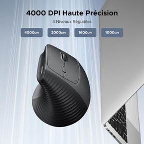 Souris sans fil Ugreen Vertical M571 Ergonomique 2.4GHz - Noir (55916) — image 6
