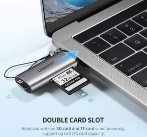 Lecteur de Carte mémoire Ugreen USB-C 3.1 vers SD/TF (50704) — image 2