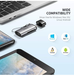 Lecteur de Carte mémoire Ugreen USB-C 3.1 vers SD/TF (50704)